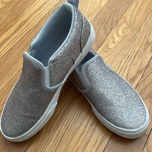 Silver sparkle Vans